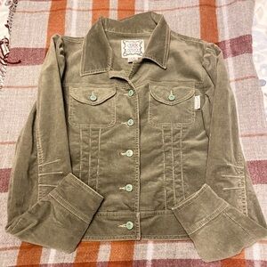 Chick Nicky Hilton crop corduroy jean jacket small